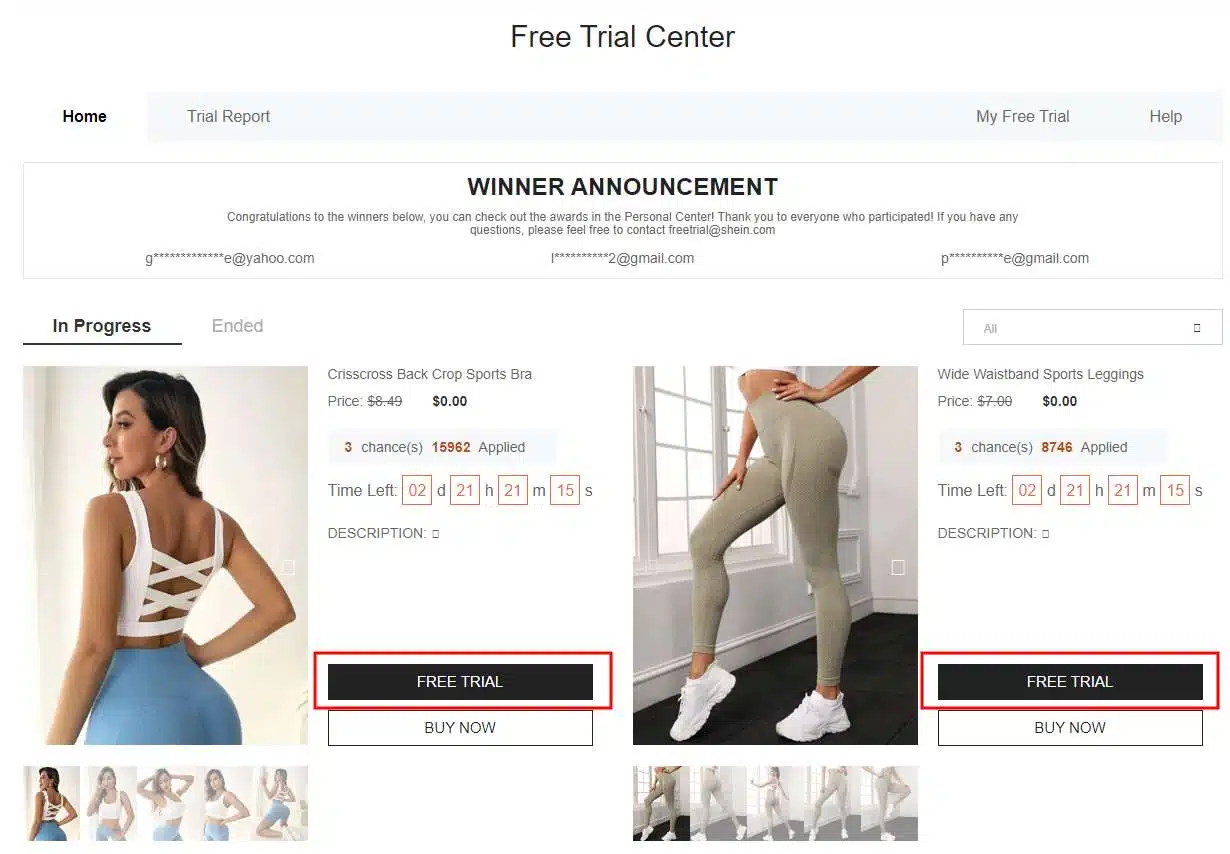How to apply for SHEIN Free Trial program.